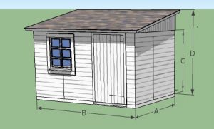 Abri de jardin en bois 1 pente de 5m2 à 11m2 idéal pour ranger vos outils et mobilier d'été