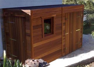 Abri toit plat en bois abri porte double toit plat