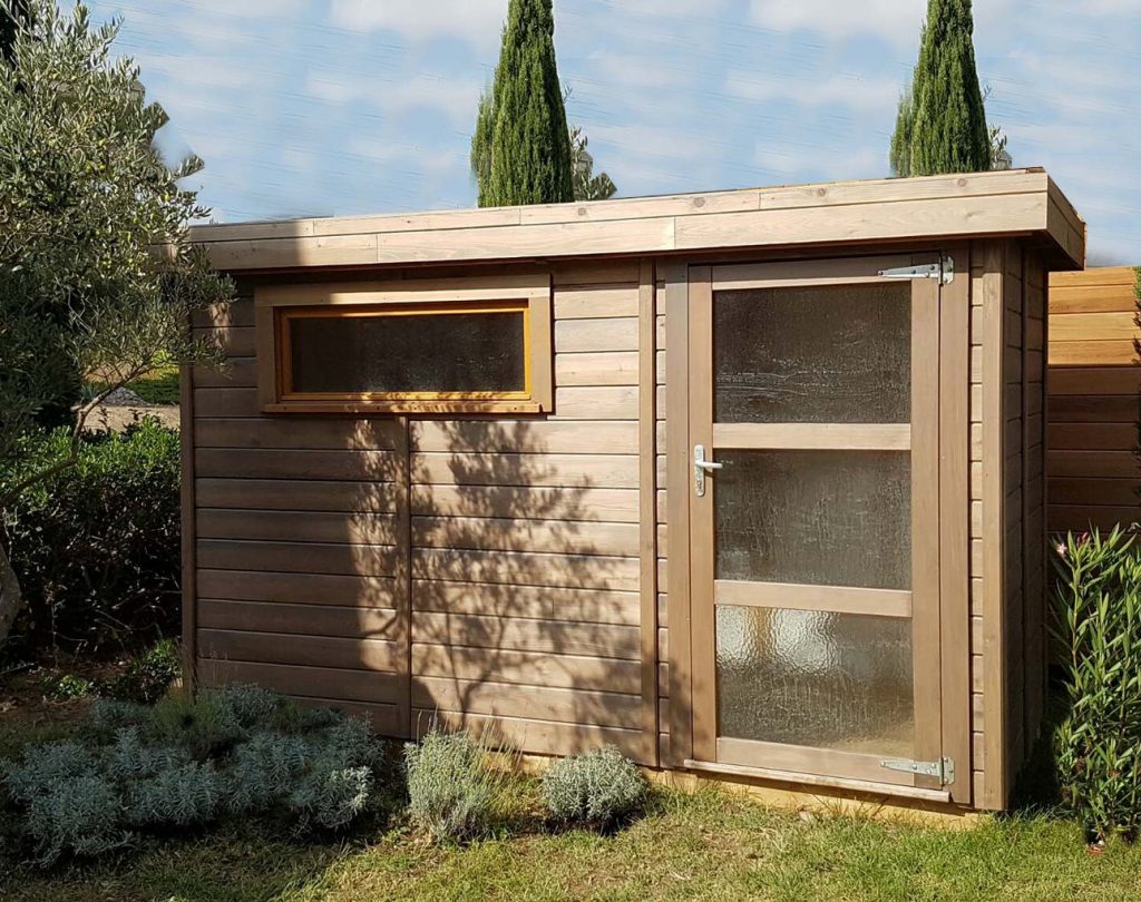 Toit plat abri de jardin
